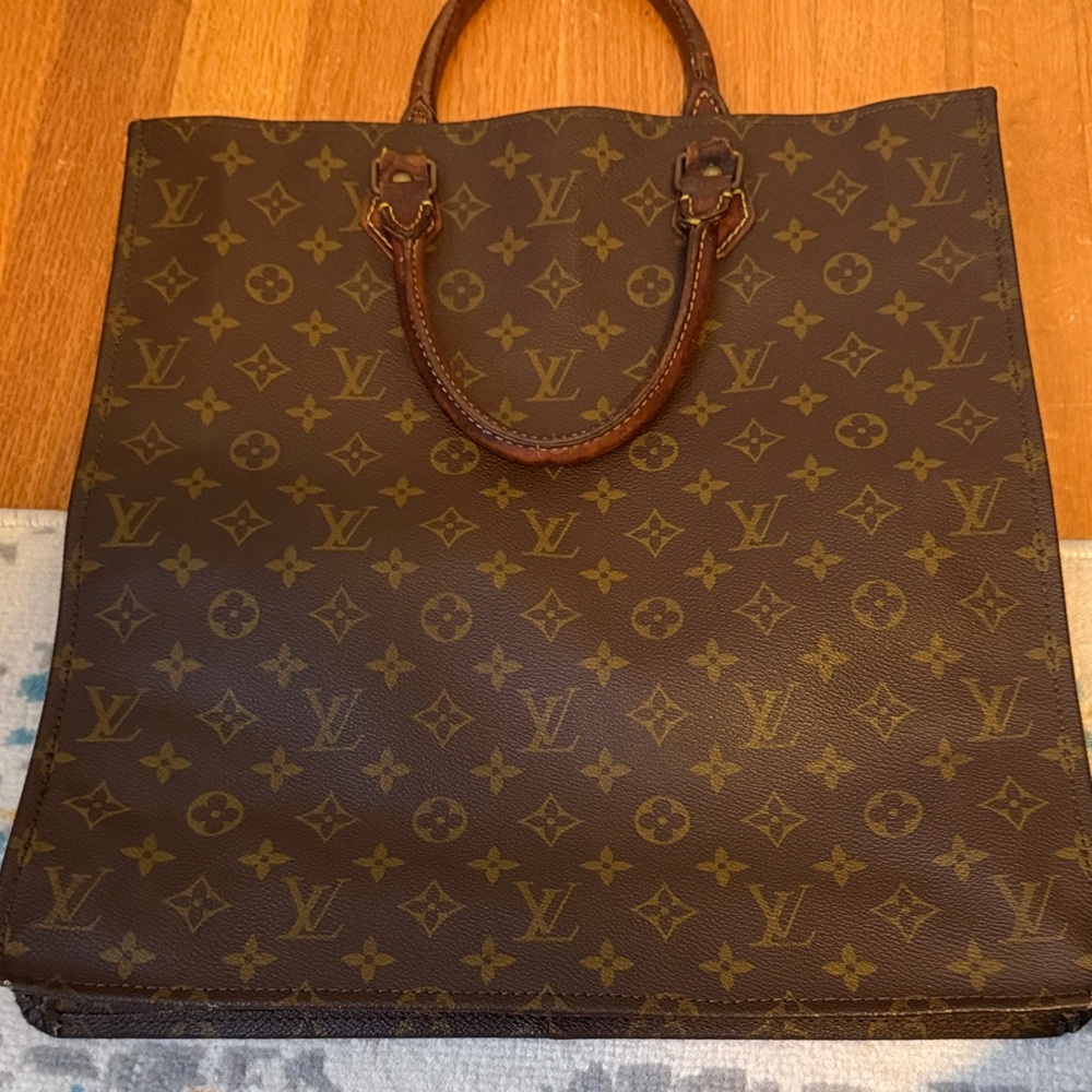 LOUIS VUITTON Monogram SAC PLAT Bag Vintage - Picture 15 of 16